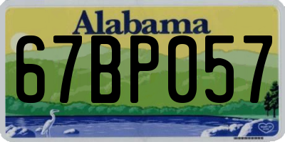 AL license plate 67BP057