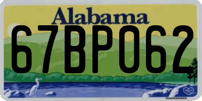 AL license plate 67BP062
