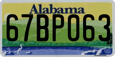 AL license plate 67BP063