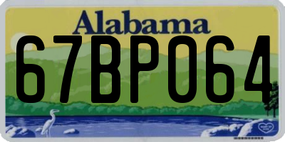AL license plate 67BP064