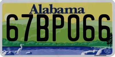 AL license plate 67BP066