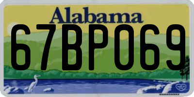 AL license plate 67BP069