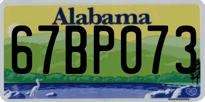 AL license plate 67BP073