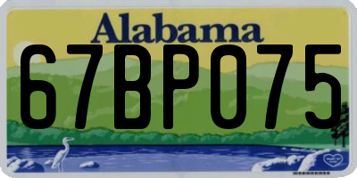 AL license plate 67BP075