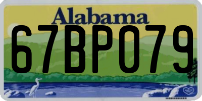 AL license plate 67BP079