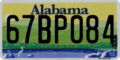 AL license plate 67BP084