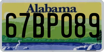 AL license plate 67BP089