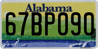 AL license plate 67BP090