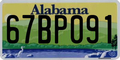 AL license plate 67BP091