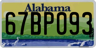 AL license plate 67BP093