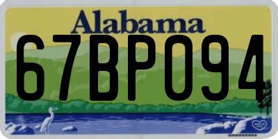 AL license plate 67BP094