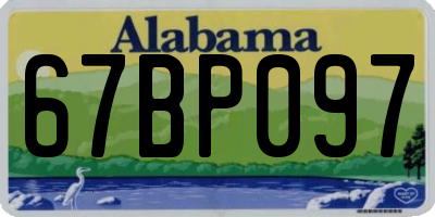 AL license plate 67BP097