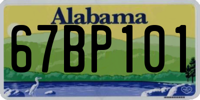 AL license plate 67BP101
