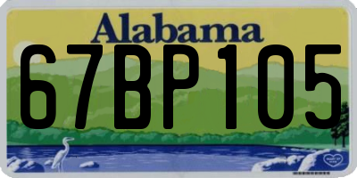 AL license plate 67BP105