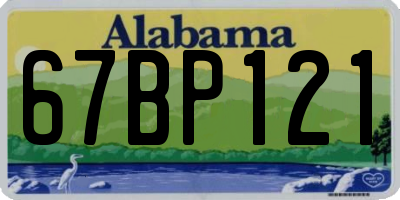 AL license plate 67BP121