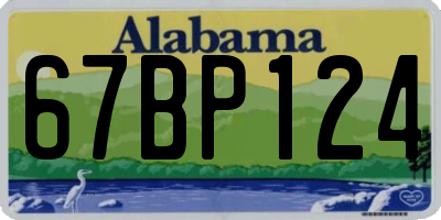 AL license plate 67BP124