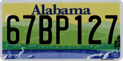 AL license plate 67BP127