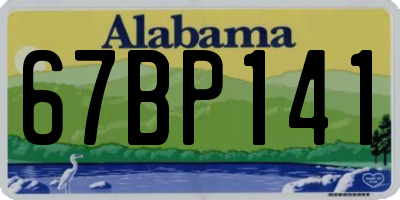 AL license plate 67BP141