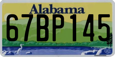 AL license plate 67BP145