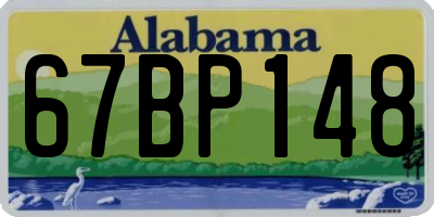 AL license plate 67BP148