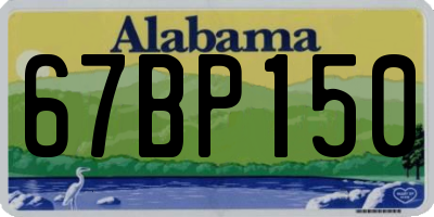 AL license plate 67BP150