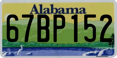 AL license plate 67BP152
