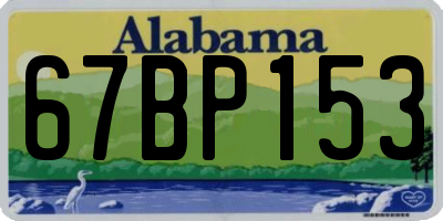 AL license plate 67BP153