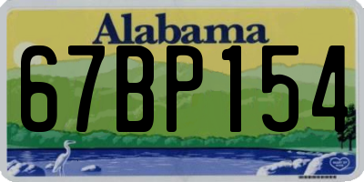 AL license plate 67BP154