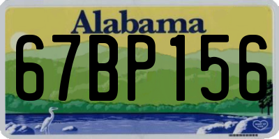 AL license plate 67BP156
