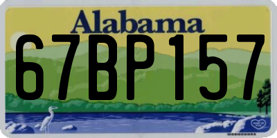 AL license plate 67BP157