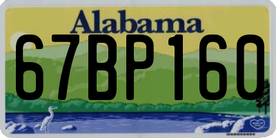 AL license plate 67BP160