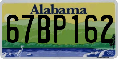 AL license plate 67BP162