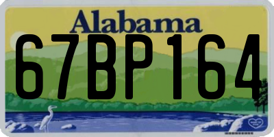 AL license plate 67BP164