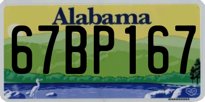 AL license plate 67BP167