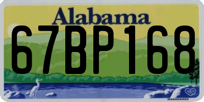 AL license plate 67BP168