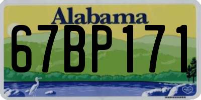 AL license plate 67BP171