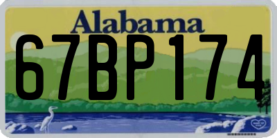 AL license plate 67BP174