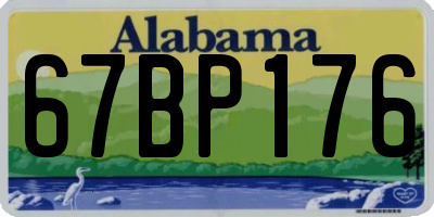 AL license plate 67BP176