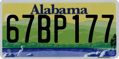 AL license plate 67BP177