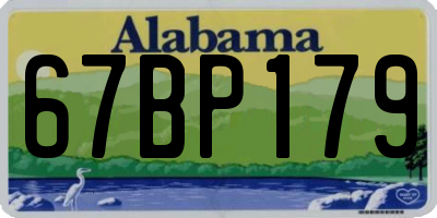 AL license plate 67BP179