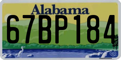 AL license plate 67BP184
