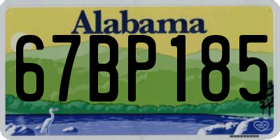 AL license plate 67BP185