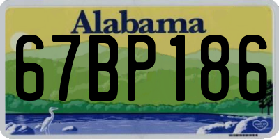 AL license plate 67BP186