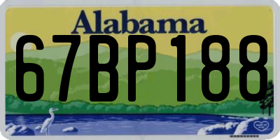 AL license plate 67BP188