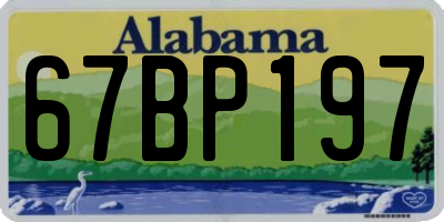 AL license plate 67BP197