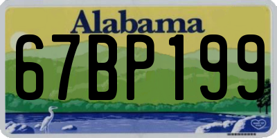 AL license plate 67BP199