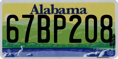 AL license plate 67BP208