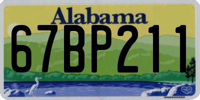 AL license plate 67BP211