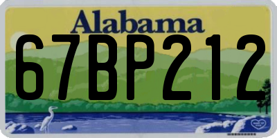 AL license plate 67BP212