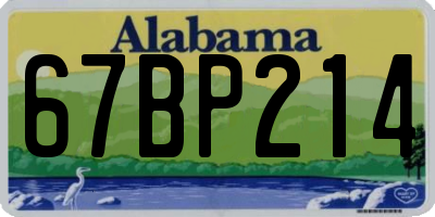 AL license plate 67BP214
